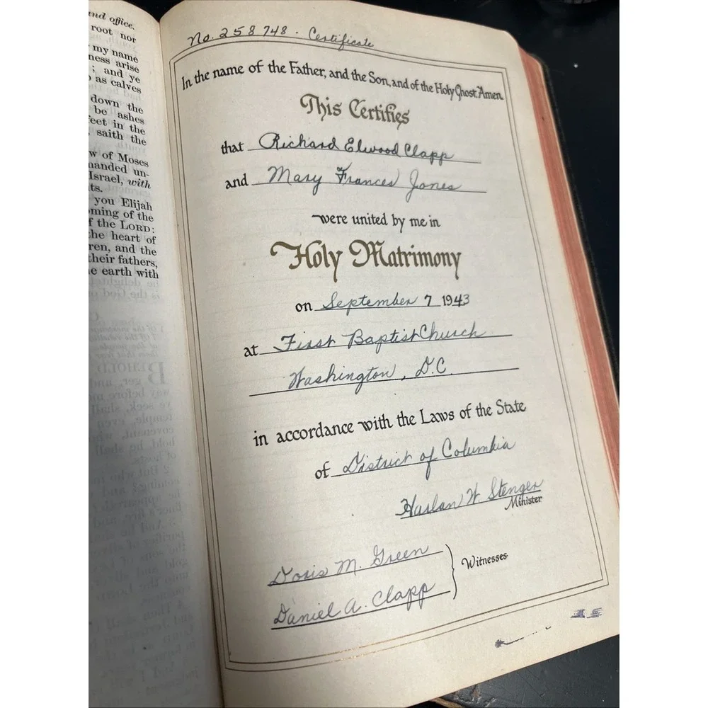 Bible KJV Oxford Press Leather Rare 1930s